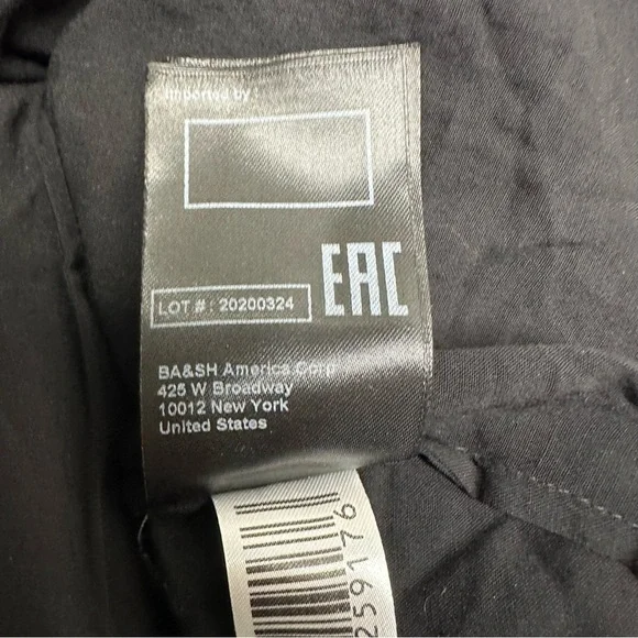 ba&sh ROBE ISEE Elegant BlackDress SIZE 0